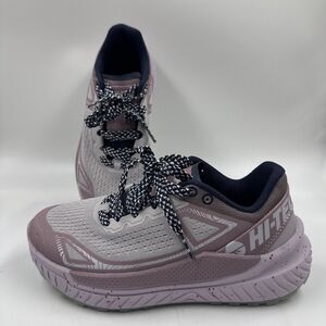 Hi-Tec Women Trail Shoe Size 6 Breathable Mesh Lining, Lace Up, Lilac, Purple